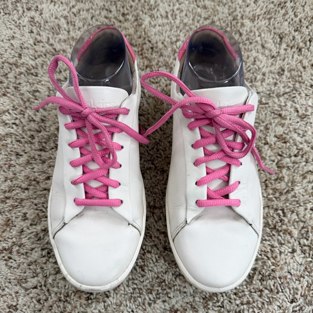 Pakira Golf Shoes Diva‎ Dundee White Calf Leather Guava Embossed Croc Size 7/7.5